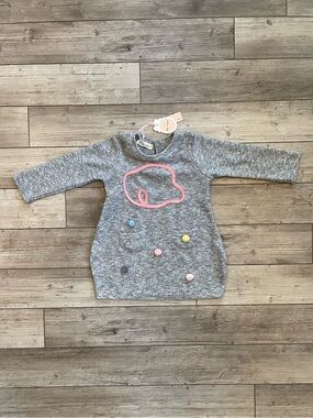 Doe A Dear | Rain Cloud Pom Pom Sweater Dress | Size: 4T